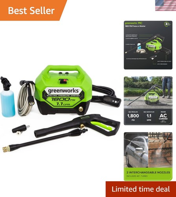 #ad Compact 1800 PSI Electric Pressure Washer Perfect for Outdoor Space Cleaning $195.99