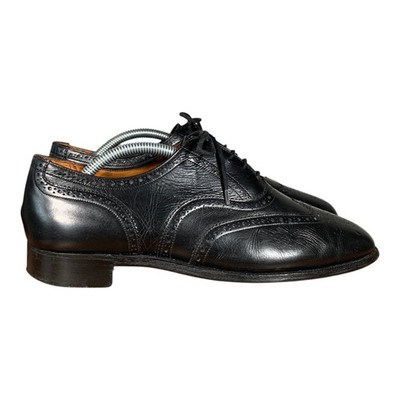 Trickers Epsom Budapester Halbschuhe Herren UK8 schwarz Leder eleganter Schuh handgefertigt England