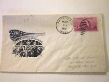 US Postal History PATRIOTIC COVER WWII PATAGONIA ARIZONA CANCEL OUR COUNTRY