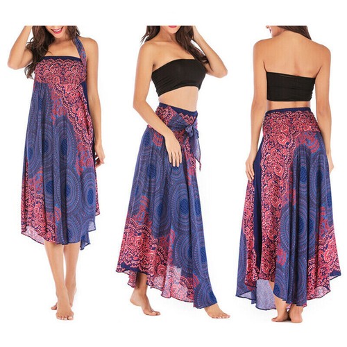 Robe Longue Fleurie En Mousseline Avec Dentelle Et Ceinture - Taille Unique, Noire, Neuve