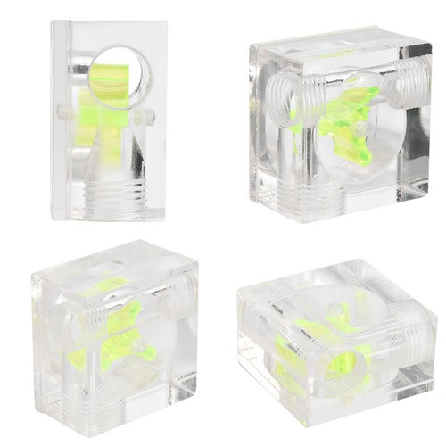 PC Water Cooling SystFlow Indicator Meter Acrylic 3 Ways /4 Threaded Parts - Afbeelding 8 van 8