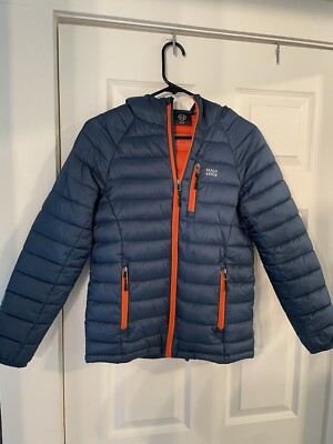 Maui And Sons Puffer Jacket Youth Size 12 Blue/ Orange