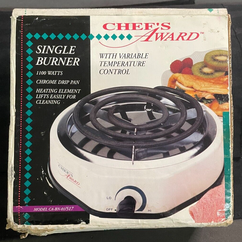 Portable Single Electric Burner Hot Plate Cooktop RV Dorm Countertop Stove 1100W