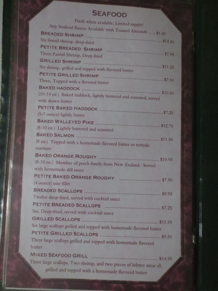 Schwarz's Supper Club Downtown St Anna WI Menu 2002 eBay