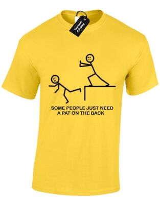 SOME PEOPLE NEED A PAT HERREN T-SHIRT AMÜSANT STICK MAN NEUHEIT FREIZEIT OBERTEIL S-XXXL
