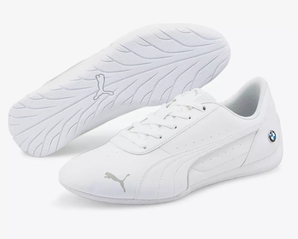MENS PUMA BMW MMS M NEO CAT WHITE MOTORSPORT F1 RACING DRIVING SHOES