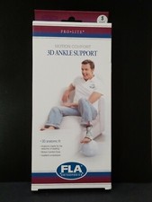 FLA ProLite 3D ANKLE SUPPORT . Compression. RIGHT White/Gray SMALL , New