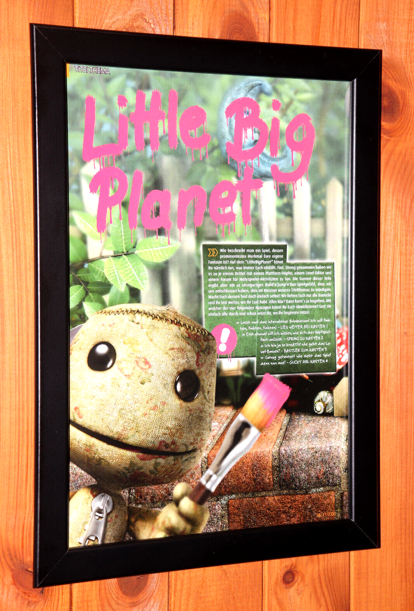 2008 LittleBigPlanet Little Big Planet PS3 Small Promo Poster / Ad
