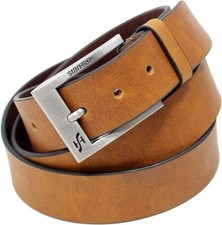 Image of STARHIDE Mens 1.25" Full Grain Genuine Leather Casual Belts With Detachable Pin