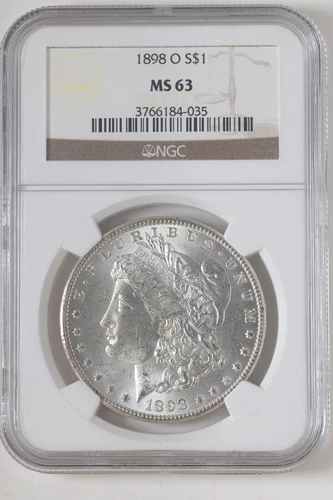 1898 - O  Morgan Silver Dollar US Coin NGC Certified MS63 US$1