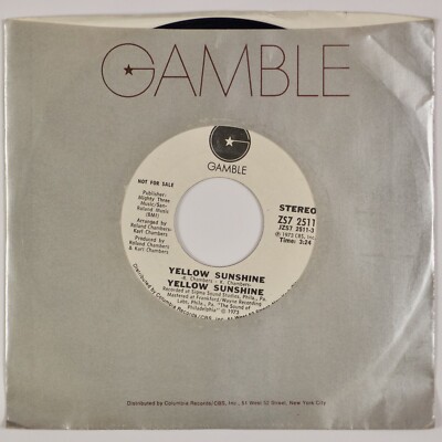 YELLOW SUNSHINE: '73 Gamble Funk Soul Breaks 45 NM Vinyl | eBay