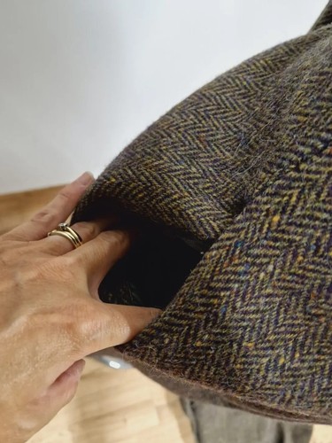 Hobbs tweed suit size 14 jacket skirt brown smart wool alpaca multi flecked - Picture 7 of 11
