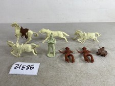 Vintage Toy Soldiers Cowboys indians mpc marx Horses Lot 21E86