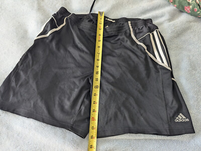 Adidas Running Shorts Mens L Black Climalite Response Lined Athletic gym workout