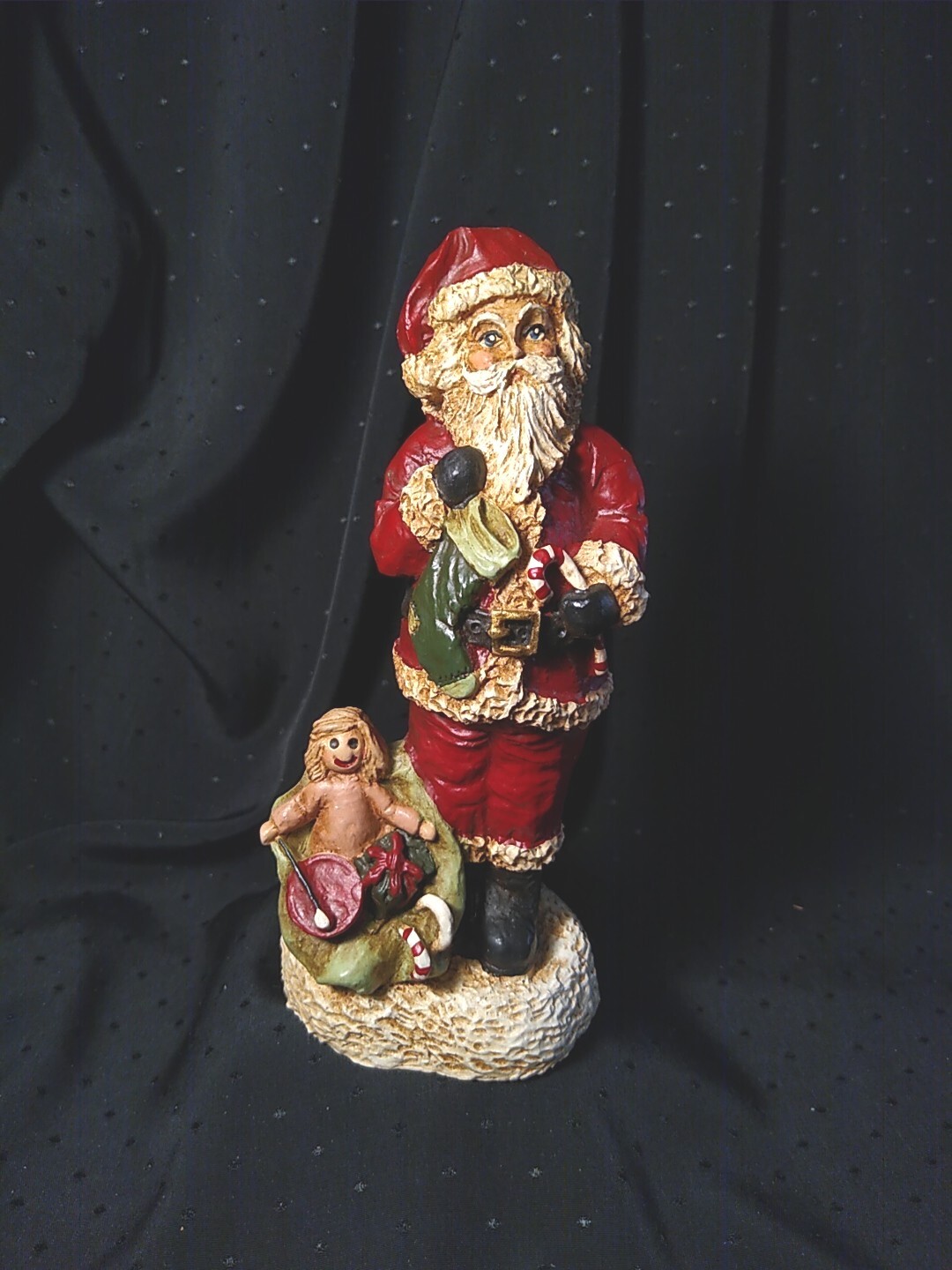 Wood World Inc. GERMANY Santa Hand Crafted In Virginia Sack W/Toys