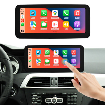 12.3' Wireless CarPlay Touch Screen Car Stereo For Benz C W204 NTG4.5/4.7 Radio