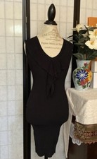 MARCIANO GUESS Small Bandage Blk Bodycon Stretch Sweater Dress Victorian Ruffle