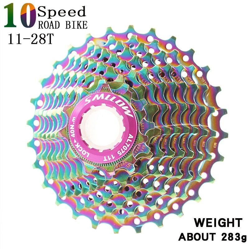 Bicicleta de Carretera Rainbow MTB 10 Velocidades 11-28T Rueda Libre Ultraligera Cassette Bicicleta Pieza Foto 3 de 4