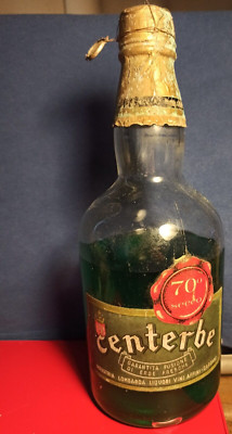 seltene alte Flasche Centerbe 70 seeco 1930-1940 Kartäusetyp Italien.