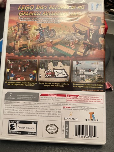 LEGO Indiana Jones 2: The Adventure Continues (Nintendo Wii, 2009) No Manual - Picture 2 of 3