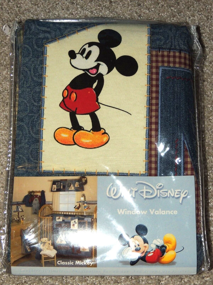 Clásico Mickey Valance Denim 2004 Disney Goofy Pluto Donald Nuevo Foto 2 de 4