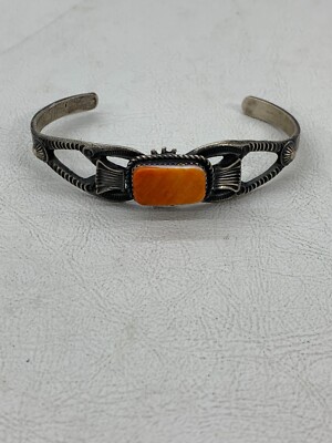 Vtg Native Cuff MARKED Eve Billah 925 STERLING SILVER