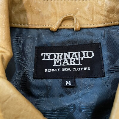 Tornado Mart Japan Yellow Leather Shirt Jacket Zip-up Men's Tornado Mart Japan Yellow Leather Shirt Jacket Zip-up Men's