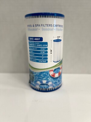 Pool and Spa Filter HYC-4607 COMPATIBLE C-4607/PC7-120/FC-3710 4.25'' X 8.125'' 2''