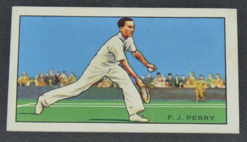 GALLAHER CIGARETTES CARD 1934 CHAMPIONS #5 FRED PERRY TENNIS UK WIMBLEDON - Photo 1/2
