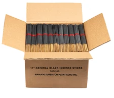 CHARCOAL BLACK Unscented Incense Sticks 11" Bulk Wholesale - Natural Blanks