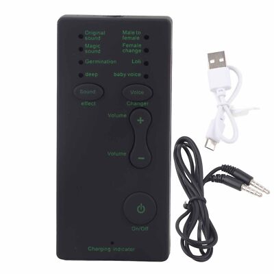Mini Voice Changer Device Portable Sound Card Broadcast with 7 Sound Effects ...