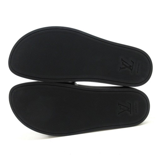 Auth LOUIS VUITTON Waterfront Line Mules 1A3PRS Black - VS0260 Men's 