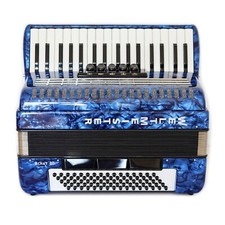 Weltmeister Achat 80 Blue Pearl New Piano Accordion made in Germany, Straps Case