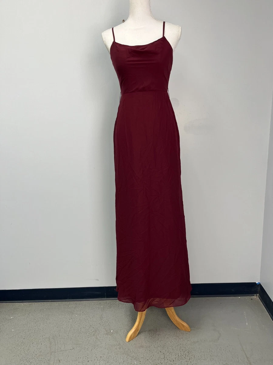 ebay burgundy bridesmaid dresses Burgundy Spaghetti Straps Sexy Mermaid Cheap Bridesmaid Dresses Gown, –  SposaDresses