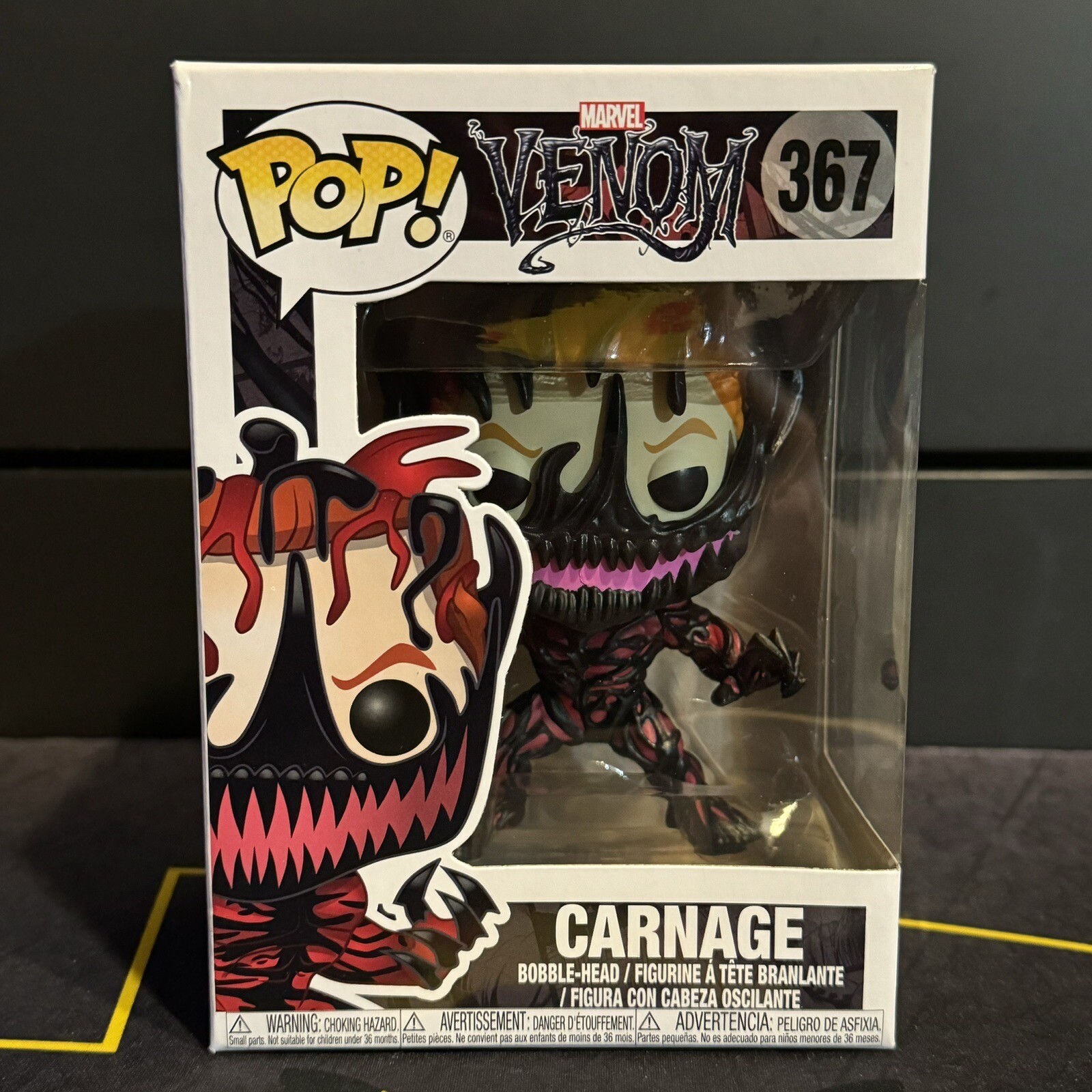 Funko Pop! #367 Marvel Venom Cletus Kasady Carnage Vinyl Figure W/ Protector