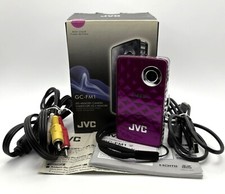 JVC GC-FM1VU HD Memory Camera Camcorder Purple with Box, Cables, Instructions