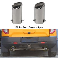 ⭕2Pcs Rear Exhaust Muffler Tip End Pipe Decor Trim For Ford Bronco Sport 2021-25