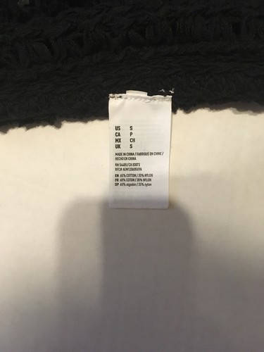 American Eagle Outfitters Black Knit Cover Up Sweater Sz Small New WT - Picture 7 of 8