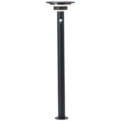Brilliant LED Solar Außen Sockel Lampe Leuchte GARVINA Edelstahl schwarz 21x85cm