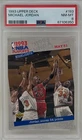 Michael Jordan 1993 Upper Deck Chicago Bulls Playoffs Basketball Card #193 PSA 8
