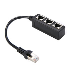 For RJ45 Cable Splitter Adapter for Extending Ethernet Line to Three Devices