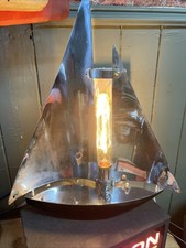 1930 Art Deco Sailboat Lamp 14 x 20 Inches Working Condition