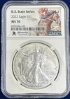 2022 $1 American Silver Eagle ~ NGC MS 70 - 7k State Series Kentucky - Toning