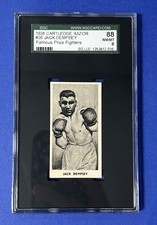 1938 Cartledge Razor Jack Dempsey Famous Prize Fighters #26 SGC 8 NM-MT