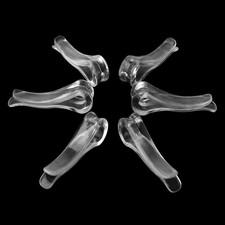 100Pcs Transparent U Shaped Plastic Alligator Clips Shirts Folding Clips Garm...