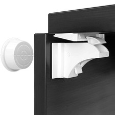 2 Pack Magnetic Cabinet Locks Baby Proofing Child Safety Drawer Latches.