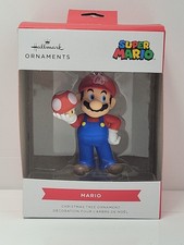 Hallmark Nintendo Super Mario Bros Mario w/Super Mushroom Christmas Ornament NEW