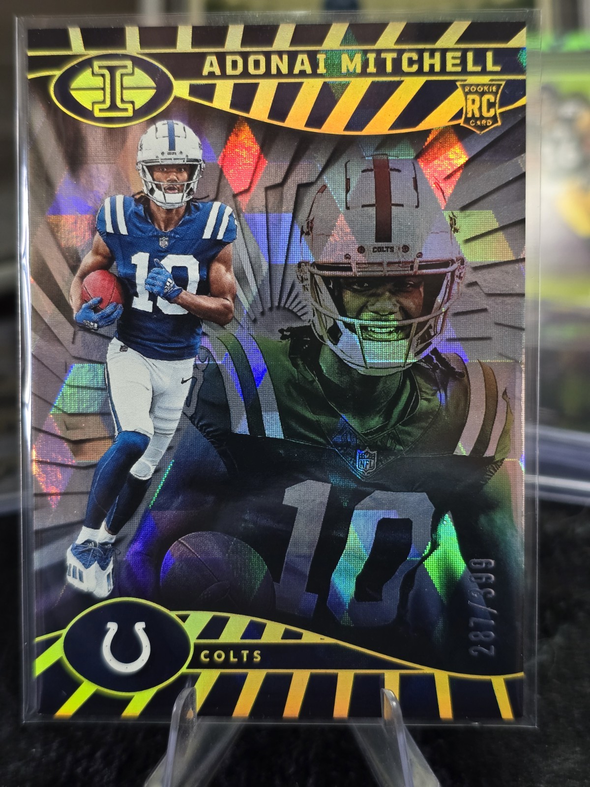 2024 Panini Illusions - Adonai Mitchell #36 Trophy Collection Cubic /399 (RC)