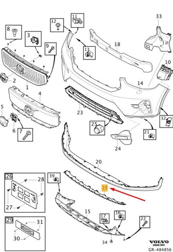 VOLVO XC40 Front Bumper Protecting Plate 32273896 NEW GENUINE | eBay UK
