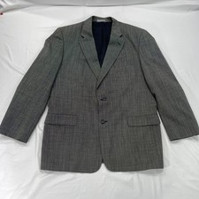 Pierre Balmain 100 Wool Blazer Men 44T Gray Sport Coat 2-Button Jacket Birdseye